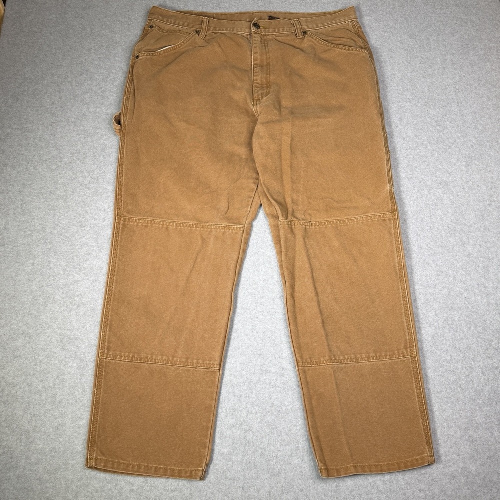 Lot Of 2 Vintage Guide Gear Mens 40x30 Double Knee Cotton Canvas Carpenter Pants - Picture 2 of 16